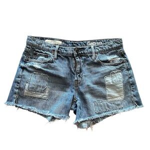 GAP Women's Distressed Blue Jean Shorts